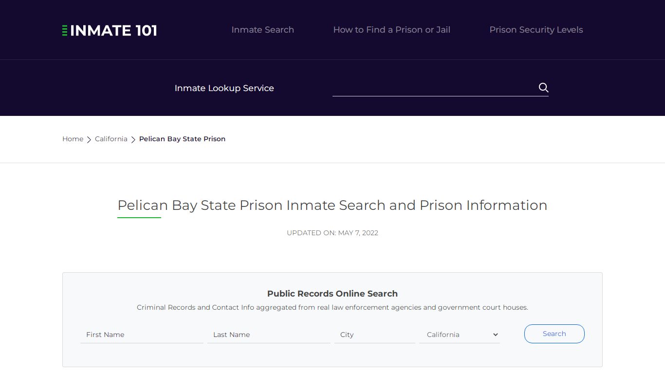 Pelican Bay State Prison Inmate Search, Visitation, Phone ...